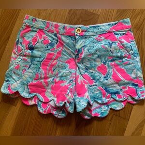 Lilly Pulitzer Lobsters in Love shorts
